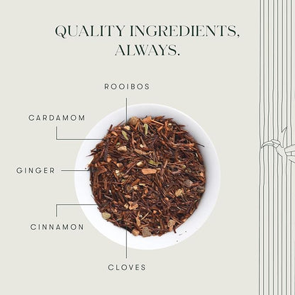 Luxmi Estates Rooibos Chai Organic Rooibos Tea with Spices (50 Tea Bags) Caffeine Free Tea Bags For Relaxing, Calming, and Stress Relief, With Certified Organic Rooibos Tea