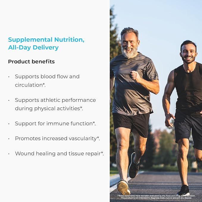 L - Arginine - 350mg Sustained Release Dietary Supplement for Optimal Absorption - Nitric Oxide Precursor* 60 Count