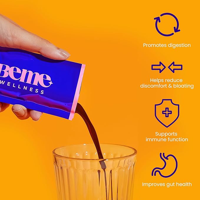 BeMe Liquid Probiotics for Digestive Health, 3-in-1 Post, Pre and Probiotics Supplement for Gut Health - 2X Faster Absorption with Inulin, B. lactis, Totipro to Provide Bloating Relief for Women