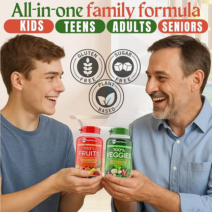 Fruit and Veggies Supplement Capsules | Fruit and Vegetables Capsules Vitamins Maintain Natural Balance,Fruits and Vegetables Supplements Supports for Energy Levels,Non-GMO-90 Count(Pack of 6)