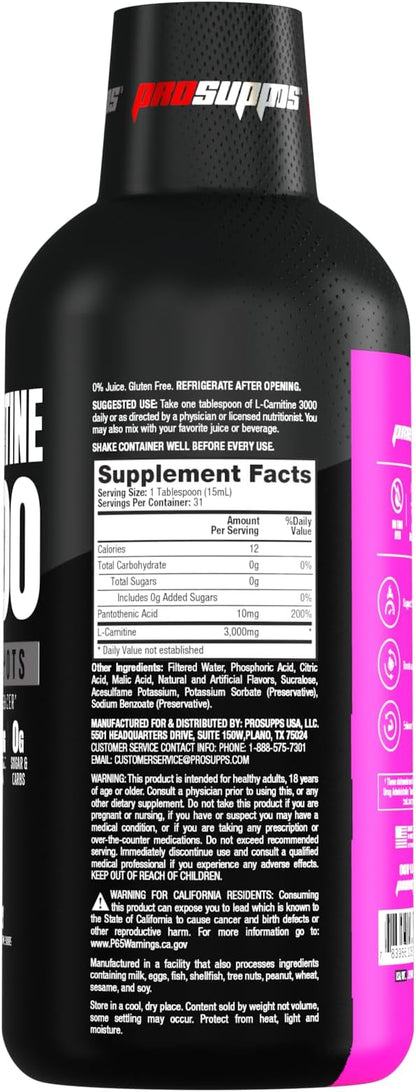 PROSUPPS L-Carnitine 3000 Stimulant Free Liquid Shots (31 Servings, Berry) and Mr. Hyde Signature Series Pre-Workout Energy Powdered Drink (30 Servings, Pixie Dust) Bundle
