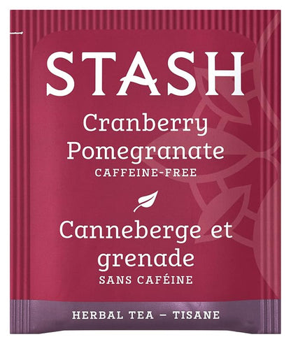 Stash Tea Cranberry Pomegranate Herbal Tea - Naturally Caffeine Free, Non-GMO Project Verified Premium Tea with No Artificial Ingredients, 100 Count (BULK PACKAGING)