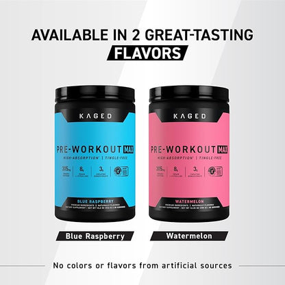 Kaged Pre Workout MAX Powder | Watermelon | Tingle Free, High Stim Pre-Workout | 305 mg Caffeine, Creatine, L-Citrulline | MAXCatalyst for Absorption | Supplements for Men & Women | 20 Servings