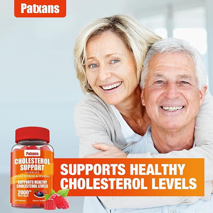 1 Pack Cholesterol Support Gummies, Containing 2000MG of Plant Sterols & Sterols, Cholesterol Complex Gummies, Support Healthy Cholesterol Levels, Energy Support, Mixed Berry Flavor, 60 Counts