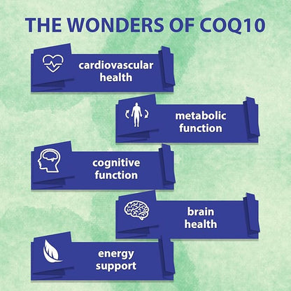CoQ10 600mg Softgels | High Absorption CoQ10 Ubiquinol Supplement | Reduced Form Enhanced with Vitamin E & Omega 3 6 9 | Antioxidant Powerhouse Good for Health | 120 Softgels