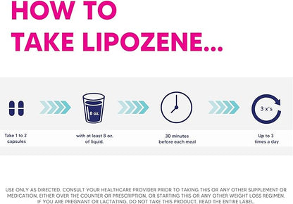 Lipozene® Diet Weight Loss Supplements - 1 Bottle 30 Capsules -