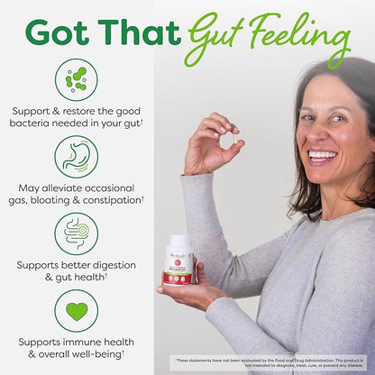 Probulin Colon Support Probiotic Supplement, Daily Gut, Digestive, and Immune Health Probiotics Capsules for Men and Women, 20 Billion CFU, Vegan, 90 Count Bottle