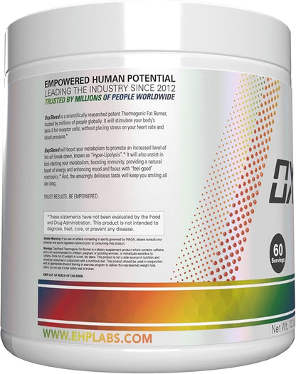 EHP Labs OxyShred Pre Workout Powder - Preworkout Powder with L Glutamine & Acetyl L Carnitine, Energy Boost Drink - Gummy Snake, 60 Servings