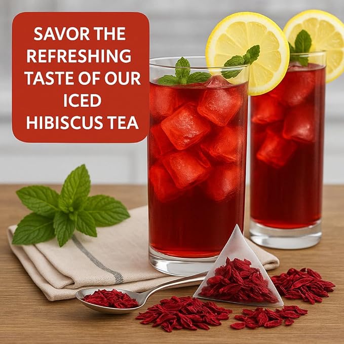 Tozzy Organic Hibiscus Tea - 30 Count | Pyramid Tea Bags (Plant-Based & Eco-conscious) | Pure Ingredients