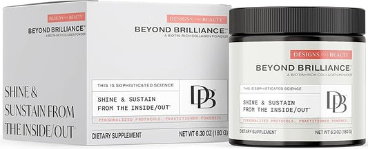Beyond Brilliance Collagen Powder (Unflavored, 30 Servings) - With Collagen Peptides, Biotin and Silica for Healthier Skin, Hair and Nails