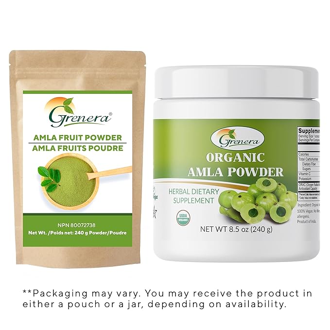 Organic Amla Powder (Amalaki / Indian Gooseberry) - 8.5 Ounce - Rich in Vitamin C, USDA Organic, Lab Tested