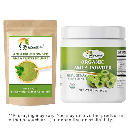 Organic Amla Powder (Amalaki / Indian Gooseberry) - 8.5 Ounce - Rich in Vitamin C, USDA Organic, Lab Tested