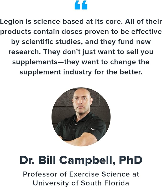 LEGION- All Natural Nitric Oxide Preworkout Drink to Boost Energy, Creatine Free, Naturally Sweetened, Beta Alanine, Citrulline, Alpha GPC (Watermelon)