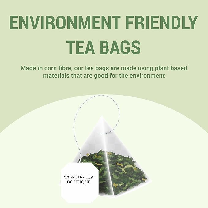Sancha Tea Boutique Lavender White Tea | Hand Rolled Himalayan White Tea with Silver Needles | 25 Pyramid Bags | Relaxing & Calming Floral Blend
