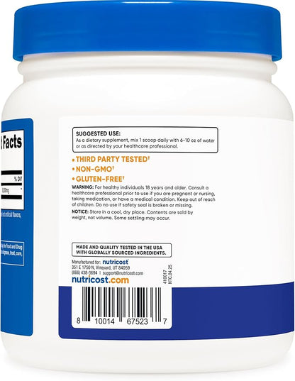 Nutricost L-Glutamine Powder (500 Grams) (Blue Raspberry)