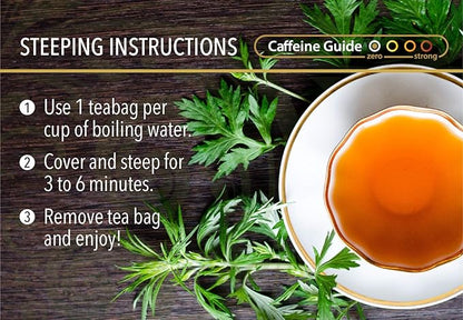 Buddha Teas Organic Wormwood Tea - OU Kosher, USDA Organic, 18 Bleach-Free Bags
