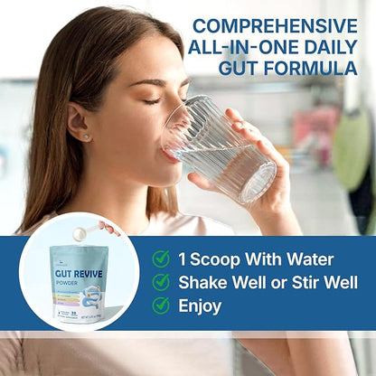 Leaky Gut Powder with L-Glutamine, Prebiotic, Licorice, Slippery Elm Bark for Gut Health & Digestive Health, Super Gut Powder Unflavoured - (30 Servings, 6.30 Oz)