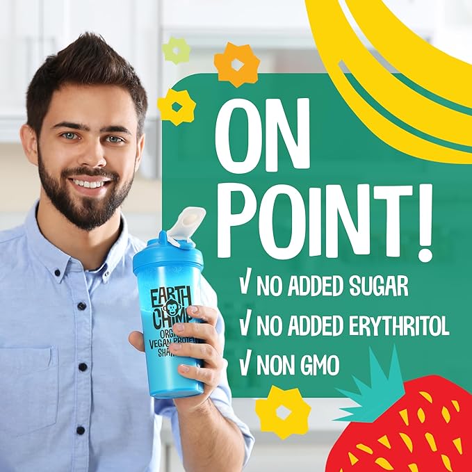 Organic Vegan Protein Powder - with Probiotics - Non GMO, Dairy Free, Non Whey, Plant Based Protein Powder for Women and Men, Gluten Free - 52 Servings, 64 Oz (Chocolate)