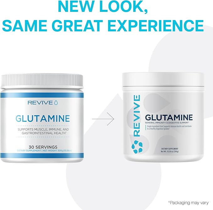Revive Gut L-Glutamine Powder MD - Muscle Recovery & Immune System Booster for Adults - Promotes Digestive Health & Reduces Muscle Soreness - Immunity & Digestion Vegan Pure L Glutamine Supplement