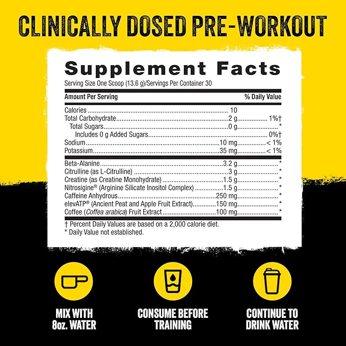 Beyond Raw LIT Pre-Workout - Blue Raspberry (30 Servings)