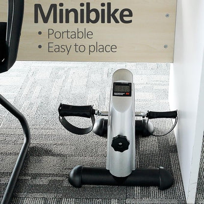 Mini Exercise Bike, himaly Under Desk Bike Pedal Exerciser Portable Foot Cycle Arm & Leg Peddler Machine with LCD Screen Displays