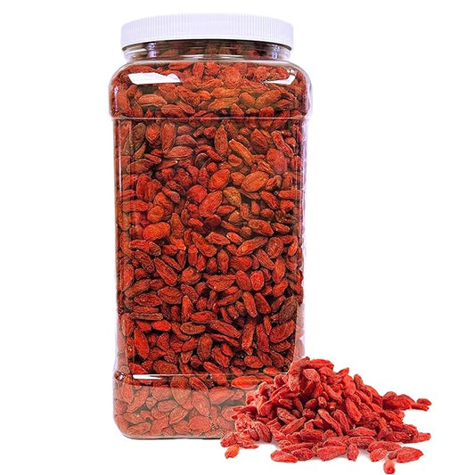 Organic Dried Goji Berries 64 Oz Jar 1 Pack | Bulk Supply of Goji Berry Fruit Superfood | Naturally Rich in Antioxidants to Support Healthy Skin | Raw, Natural, Vegan, Non-GMO,