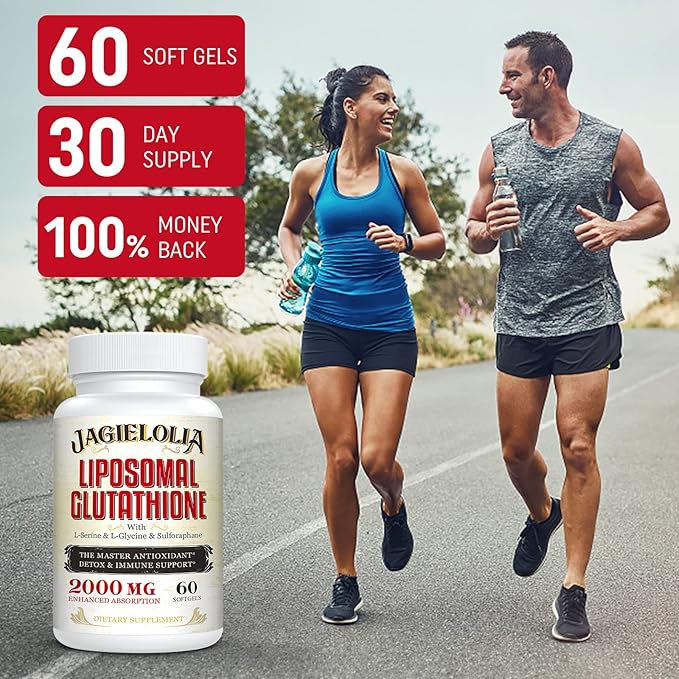 Liposomal Glutathione 2000 mg with L-Serine, L-Glycine & Sulforaphane – Active L-Glutathione Unique Formulation to Enhance Absorption - Master Antioxidant, Detoxifying & Immune | 240 Softgels
