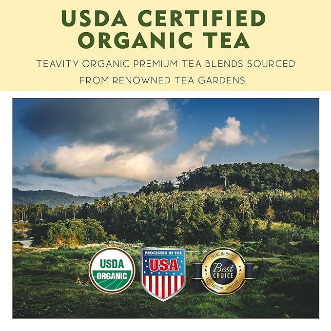 Coconut Rooibos Chai Tea Pods for Keurig - Organic Ginger Tea, Rooibos, Cinnamon, Cardamom, Coconut & Chai by Teavity (12 Tea Pods)