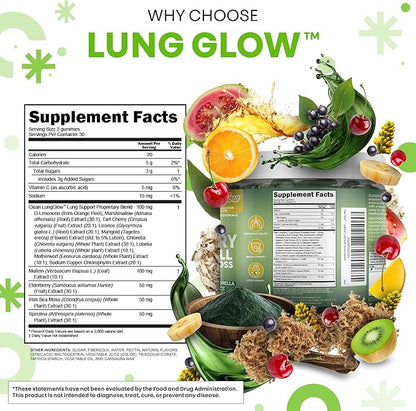 Clean Nutra Mullein Elderberry Chlorophyll Spirulina Sea Moss Gummies | 60 Count Vegan Gummy Supplement for Adults | Plant-Based Formula with Irish Moss, Herbal Extracts, and Superfood Greens