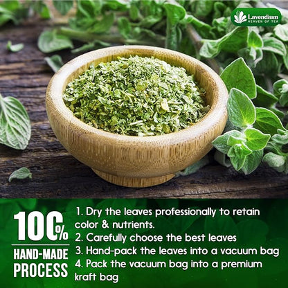 Lavendium, Premium 8 oz Dried Oregano Leaves – 100% Pure, Non-GMO, Gluten-Free, Vegan – Aromatic Herb for Cooking, Seasoning, Sauces, and Pizza – No Additives – Resealable Bag