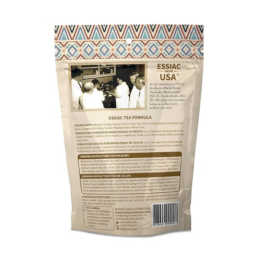 MEINTU Organic Essiac Tea 8 Herb Powder Formula Sheep Sorrel with 20% Root - 4 oz Stand-Up Airtight Zipper Pouch