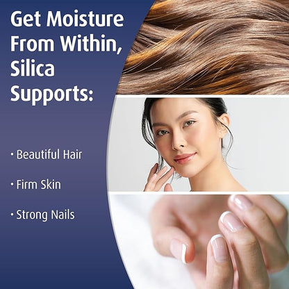 Hübner Original Silicea Gel One a Day Capsules for Hair, Skin, Nails, and Connective Tissue, Pure Colloidal Silica Gel Formula, No Additives or Preservatives, 30 Servings
