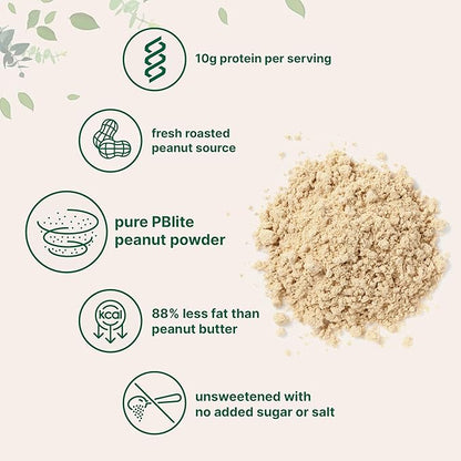 Pure PB Peanut Butter Powder, 4lbs (64oz) | 10g Protein & 88% Less Fat | No Added Sugar or Salt from Natural Fresh Roasted Peanuts | Mixes Easily for Peanut Butter Spread & Protein Powder | Non-GMO