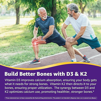 Vitamin K Complex Gummies (Vitamin K2 MK7 MK4, Vitamin K1) w/Vitamin D3, Full Spectrum Vitamin K2 Supplement for Bone Health, Calcium Absorption, Antioxidant, Sugar Free Vitamin K2 Gummy, 60 Cts