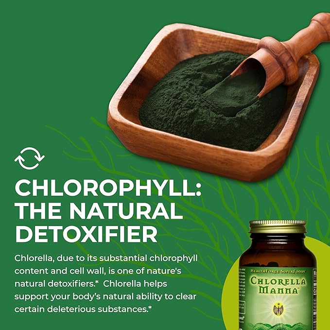 HealthForce SuperFoods Chlorella Manna - Capsule - 450 Vegan Capsules