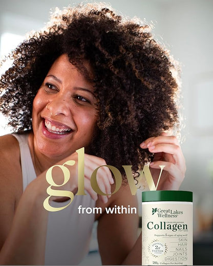 Great Lakes Wellness Collagen Peptides Powder for Skin, Hair, Nails, Joints & Digestion - Variety Flavors - Quick Dissolve Hydrolyzed, Non-GMO, Kosher - 12 Sticks