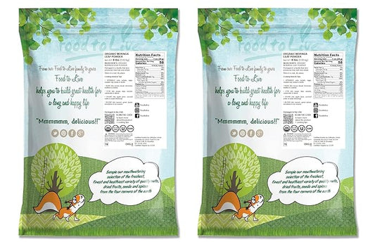 Food to Live Organic Moringa Leaf Powder, 16 Pounds - Non-GMO, Kosher, Raw, Vegan, Bulk, Ground Moringa Oleifera Leaf, Sun-Dried, Great for Drinks, Teas and Smoothies