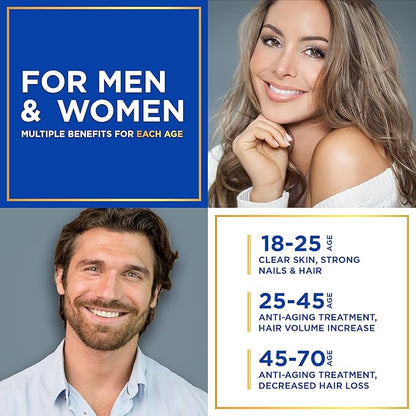 Vegan Collagen for Women and Men Supplements - Vitamin C, Biotin, Amino Acids Glycine, Lysine, Proline, Organic Fruit & Vegetable Powder - Once A Day - 30 Plant Based Collagen Boost Tablets
