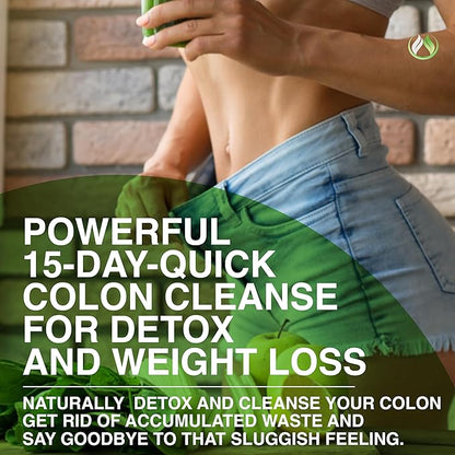 THE ENCLARE NUTRITION Colon Cleanse 15 Day Gut Cleanse Pills. Colon Cleanser for Women & Men. Psyllium, Probiotic Laxatives for Constipation, Bloating Relief, Detox Cleanse for Weight Loss Support (1)