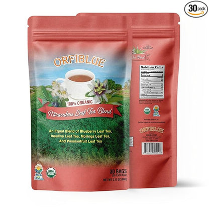 100% Organic Miraculous Leaf Tea bags | Organic Herbal Teas | Premium Quality & Flavorful Blends - 0 Sugars, 0 Carbs, 0 Fats, 1% Sodium (25mg) | Rich in Vitamins - Detox, Immunity, Wellness & More