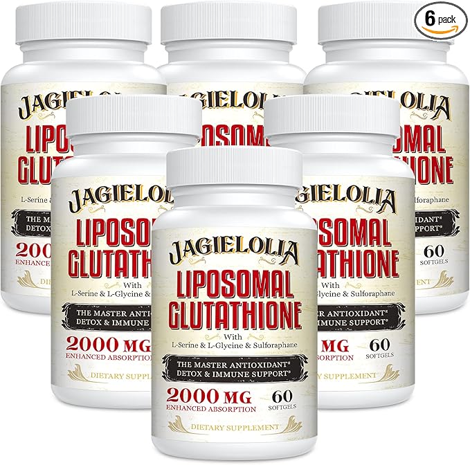 Liposomal Glutathione 2000 mg with L-Serine, L-Glycine & Sulforaphane – Active L-Glutathione Unique Formulation to Enhance Absorption - Master Antioxidant, Detoxifying & Immune | 360 Softgels