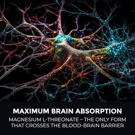 Pure Organic Magnesium L-Threonate 2,000 MG, Bioavailable + High-Absorption + Max Potency & Purity |90 Magnesium Threonate Capsules, 30-Day Supply| Brain Health, Better Sleep, & Cognitive Health