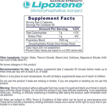Lipozene Weight Loss Combo of one Mega Bottle 120 Count and one Bottle of MetaboUP Thermogenic Supplement 60 Count in Total - Boost Metabolism, Increase Energy, and Control Your Appetite