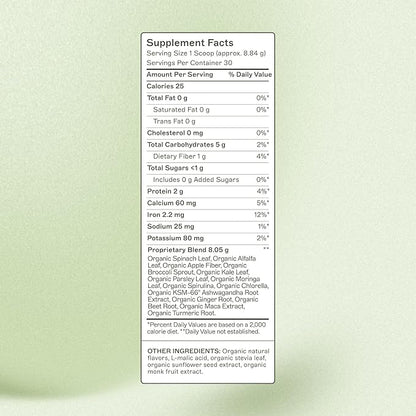 Amy Myers MD Organic Greens Powder Superfood Juice from The Myers Way Protocol Contains 14 Powerful USDA Certified Organic Plant Foods Spirulina, Chlorella, Barley More 270 Grams 30 Servings