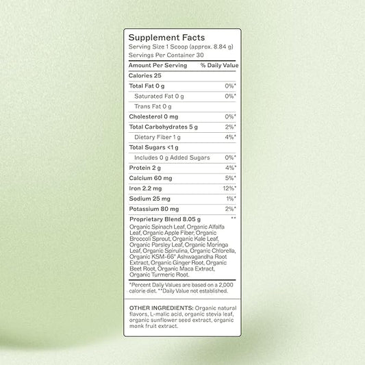 Amy Myers MD Organic Greens Powder Superfood Juice from The Myers Way Protocol Contains 14 Powerful USDA Certified Organic Plant Foods Spirulina, Chlorella, Barley More 270 Grams 30 Servings