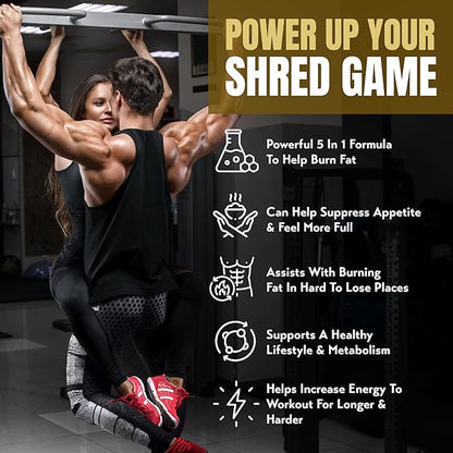 MEGA Shred PRO - Supports GLP-1 Pathway Function - Weight Loss Pills for Women & Fat Burner for Men + Appetite Suppressant Supplement | 3rd Party Tested Supplement - 60 Capsules