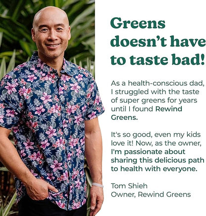 Best Tasting Super Greens Powder with 40+ Superfoods – Delicious Daily Green Powder with Vitamin B12, Zinc, Vitamin C, Magnesium & Calcium – Green Juice Superfood Mix - Peach Flavor