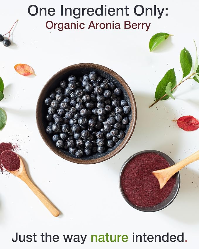 Green Valley Superfoods Organic Aronia Berry 4:1 Extract Chokeberry Powder (4 Ounce)