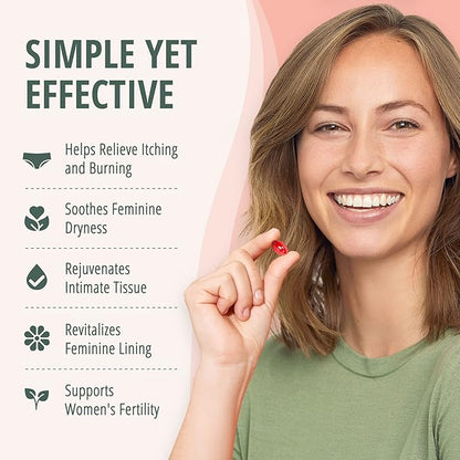 Lubracil Vaginal Moisturizer Pills for Dryness and Moisture – Sea Buckthorn Oil, Omegas 6, 7, & 9, Vitamins A & E – Nourishes Vaginal Wetness & Hydration for All Women – 60 Wet Pills, 1 Pack