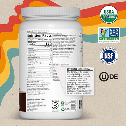 Garden of Life Creamy Organic Vegan Protein Powder + OatMilk, 20g Complete Plant Based Protein, Coconut Water, MCTs, Sprouted Grains, Prebiotics, Probiotics – Gluten-Free, Chocolate Brownie, 2 LBS